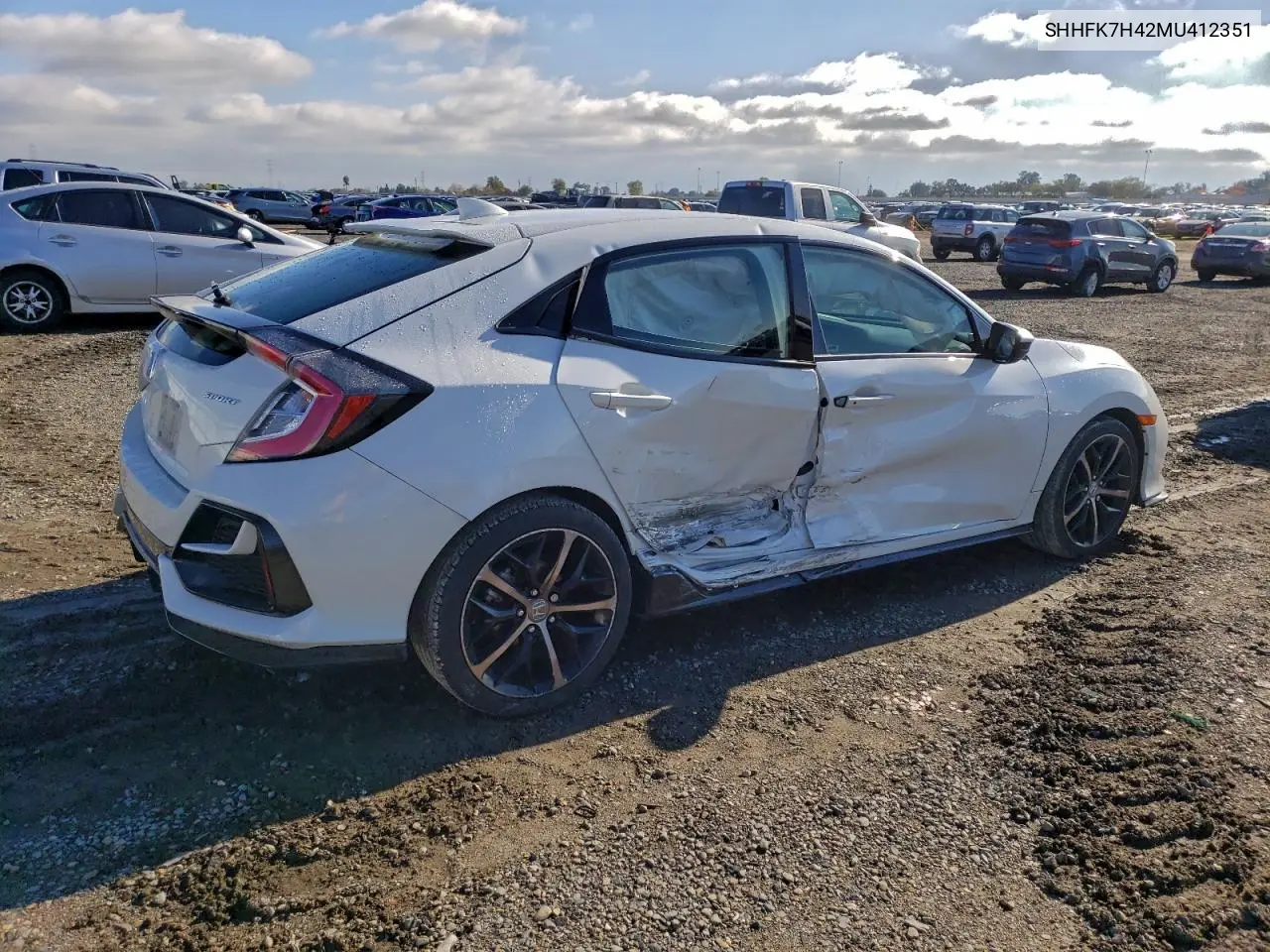 SHHFK7H42MU412351 2021 Honda Civic Sport