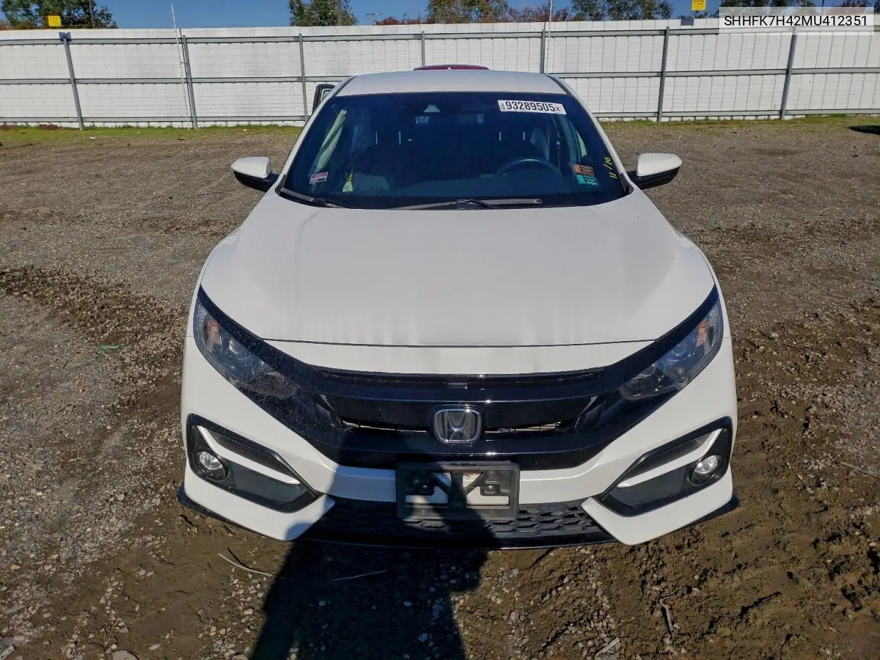 SHHFK7H42MU412351 2021 Honda Civic Sport