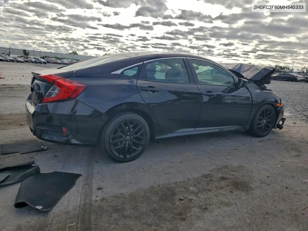 2HGFC2F80MH540333 2021 Honda Civic Sport