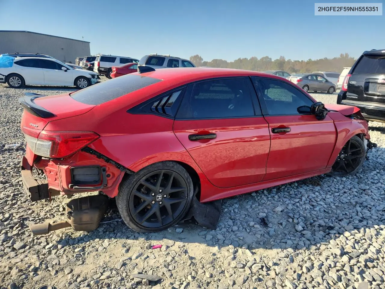 2HGFE2F59NH555351 2022 Honda Civic Sport