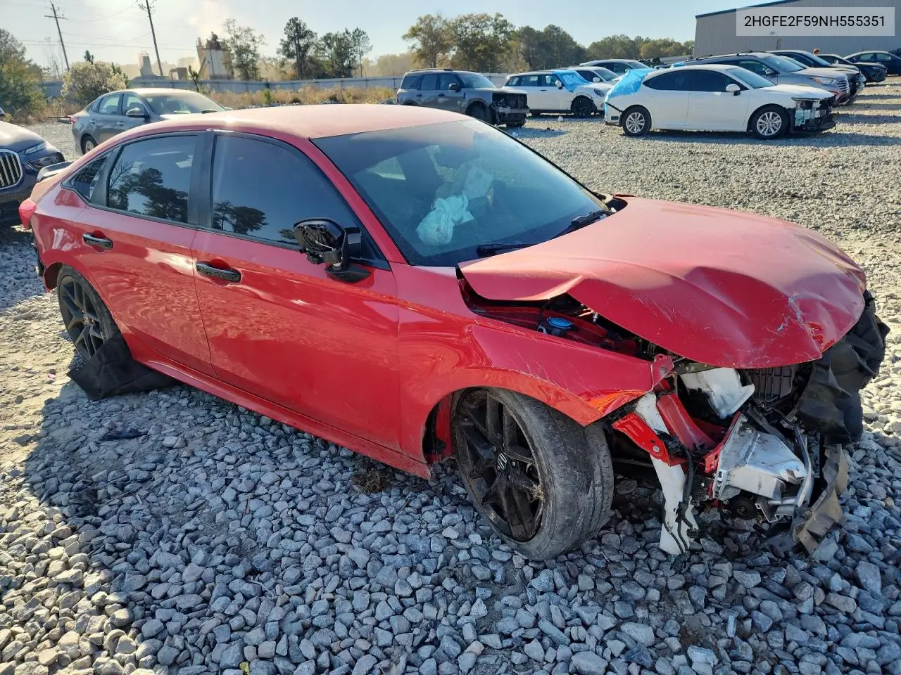2HGFE2F59NH555351 2022 Honda Civic Sport