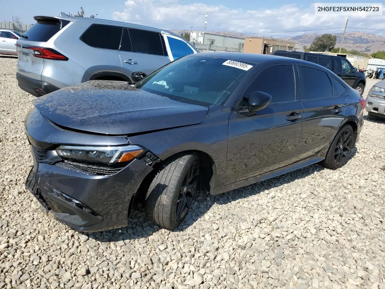 2HGFE2F5XNH542723 2022 Honda Civic Sport