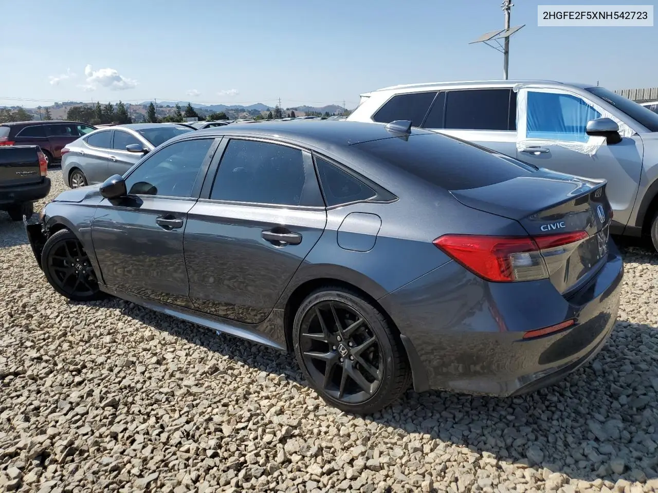 2HGFE2F5XNH542723 2022 Honda Civic Sport