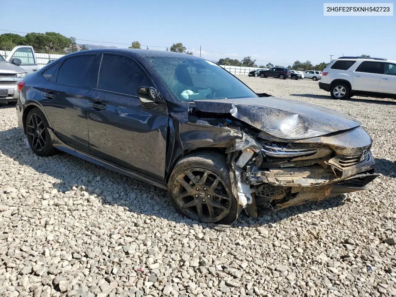 2HGFE2F5XNH542723 2022 Honda Civic Sport