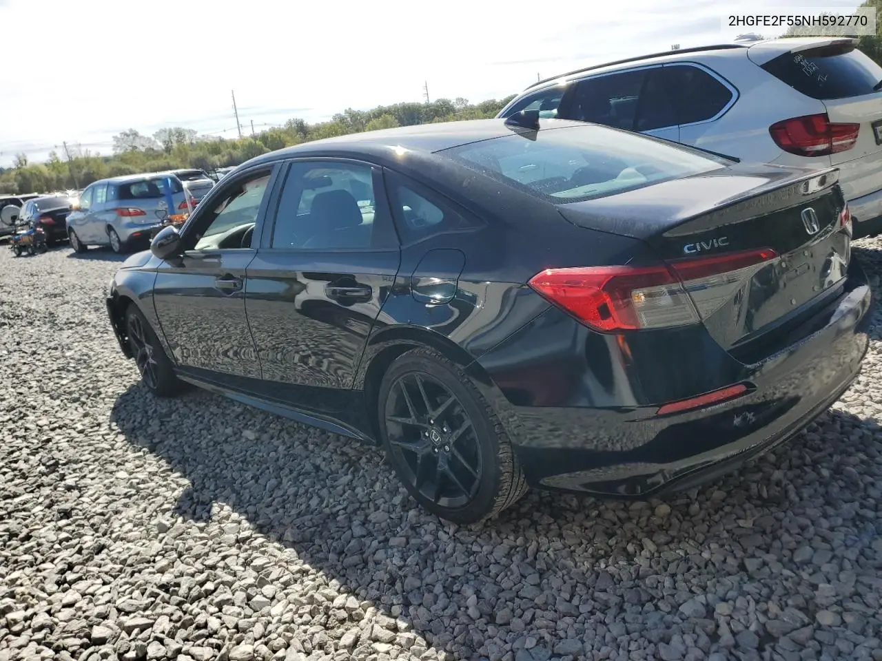 2HGFE2F55NH592770 2022 Honda Civic Sport