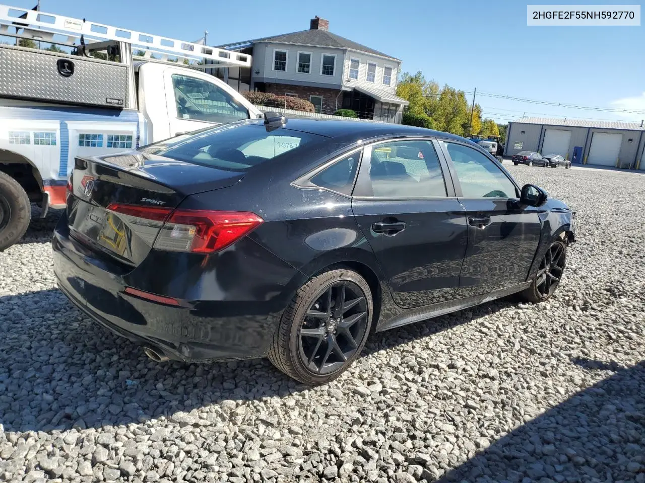 2HGFE2F55NH592770 2022 Honda Civic Sport