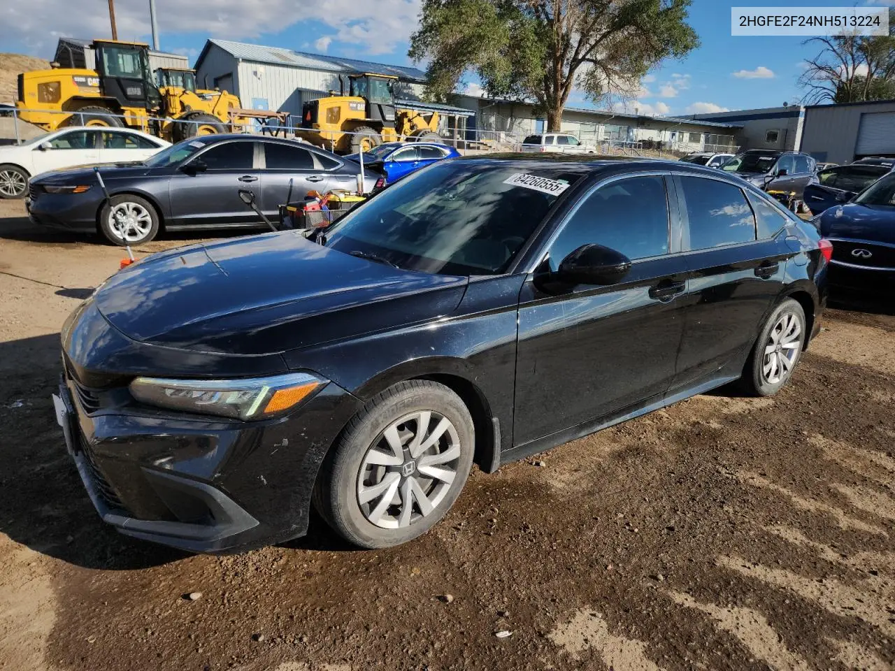 2HGFE2F24NH513224 2022 Honda Civic Lx
