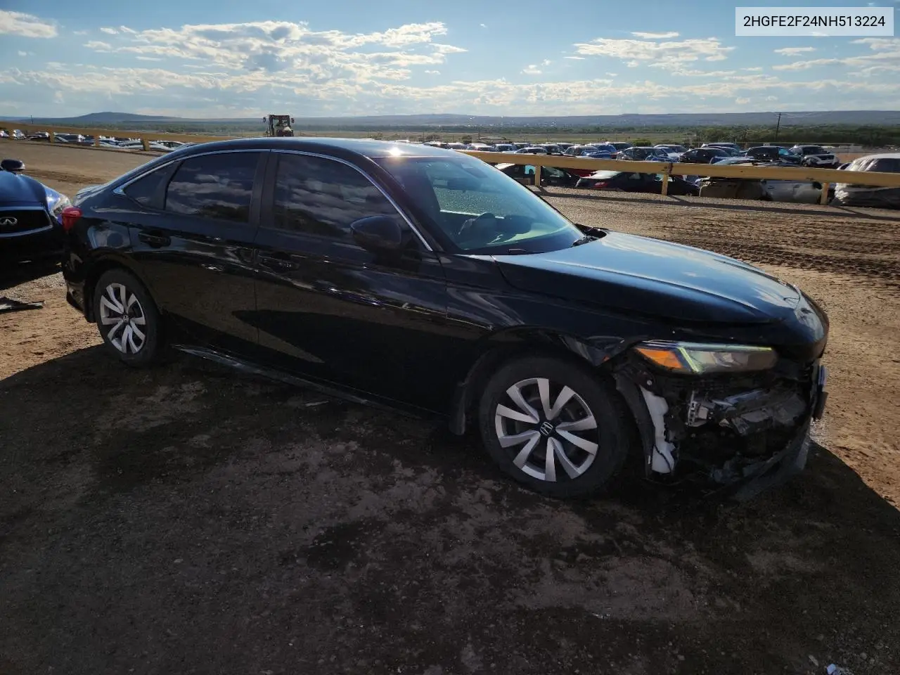 2HGFE2F24NH513224 2022 Honda Civic Lx