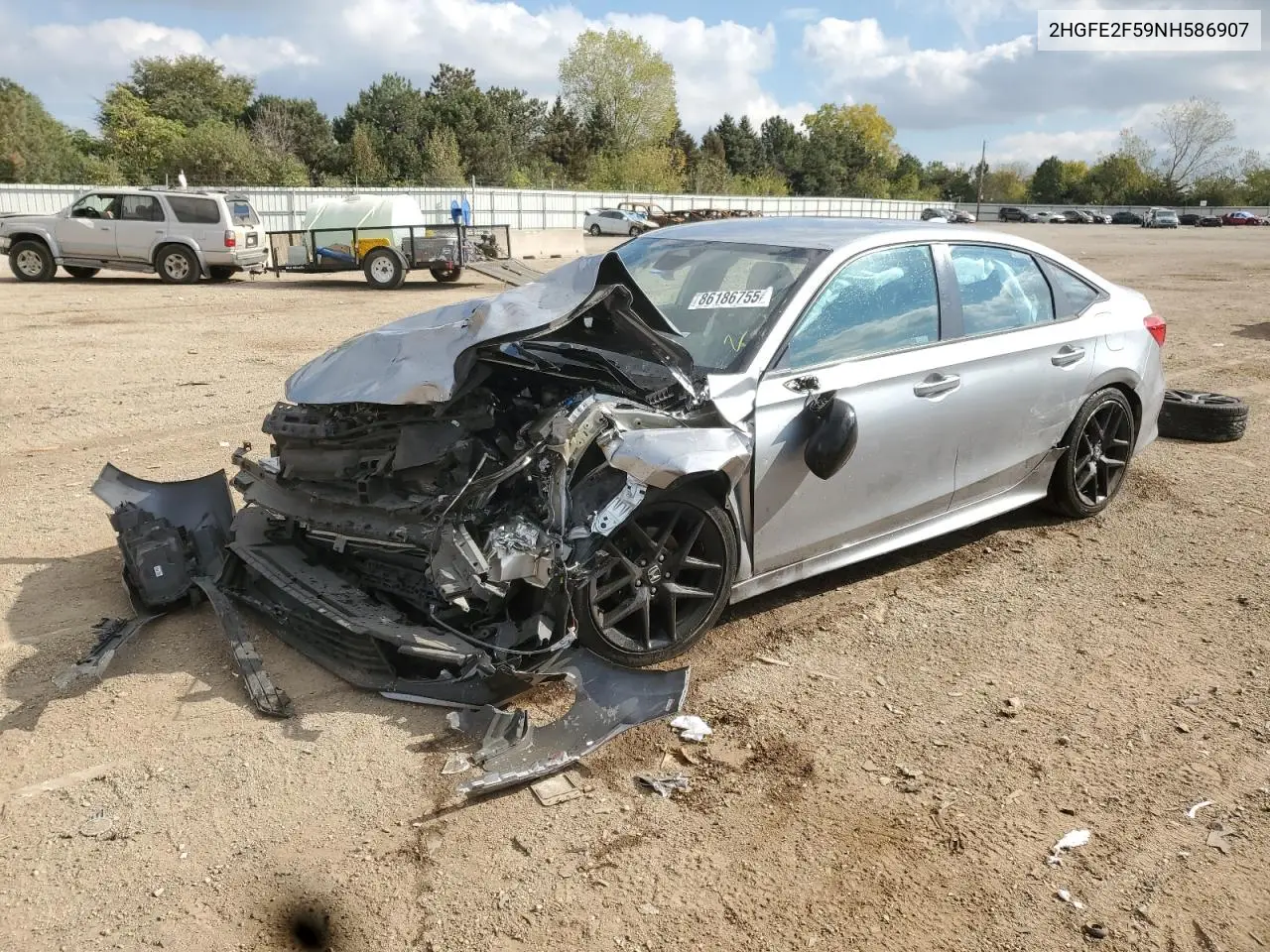 2HGFE2F59NH586907 2022 Honda Civic Sport