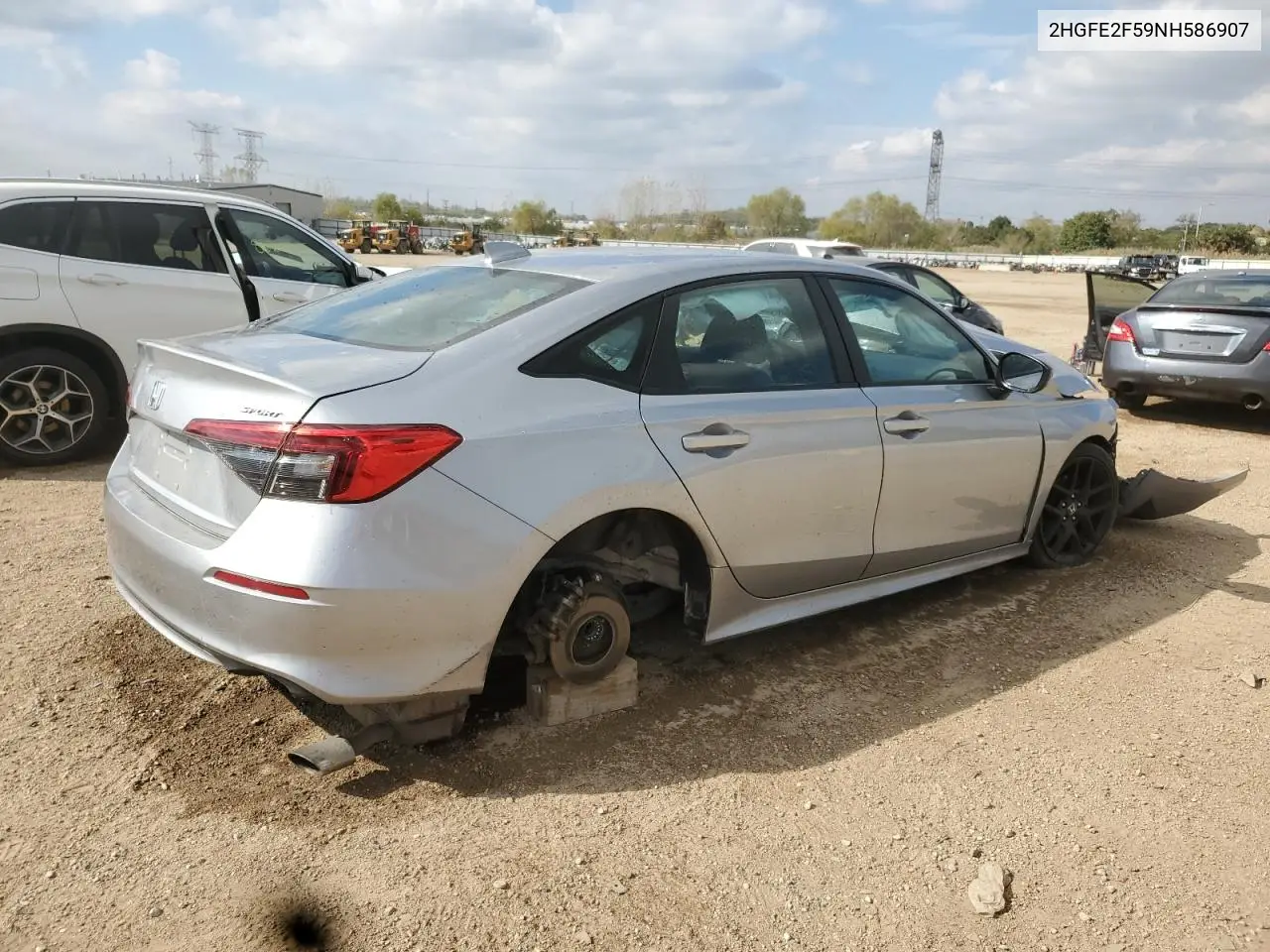 2HGFE2F59NH586907 2022 Honda Civic Sport