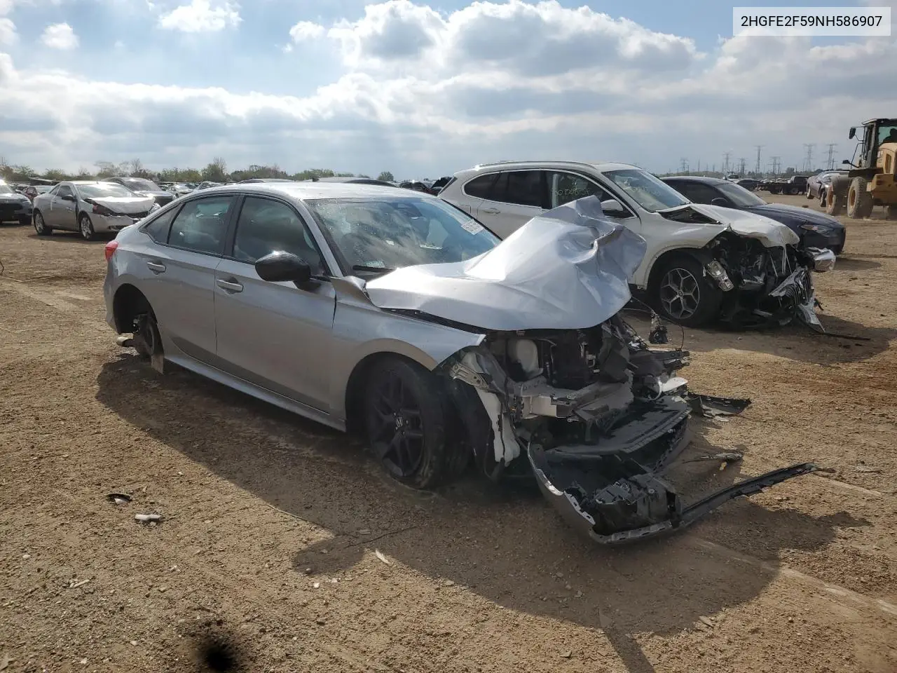 2HGFE2F59NH586907 2022 Honda Civic Sport