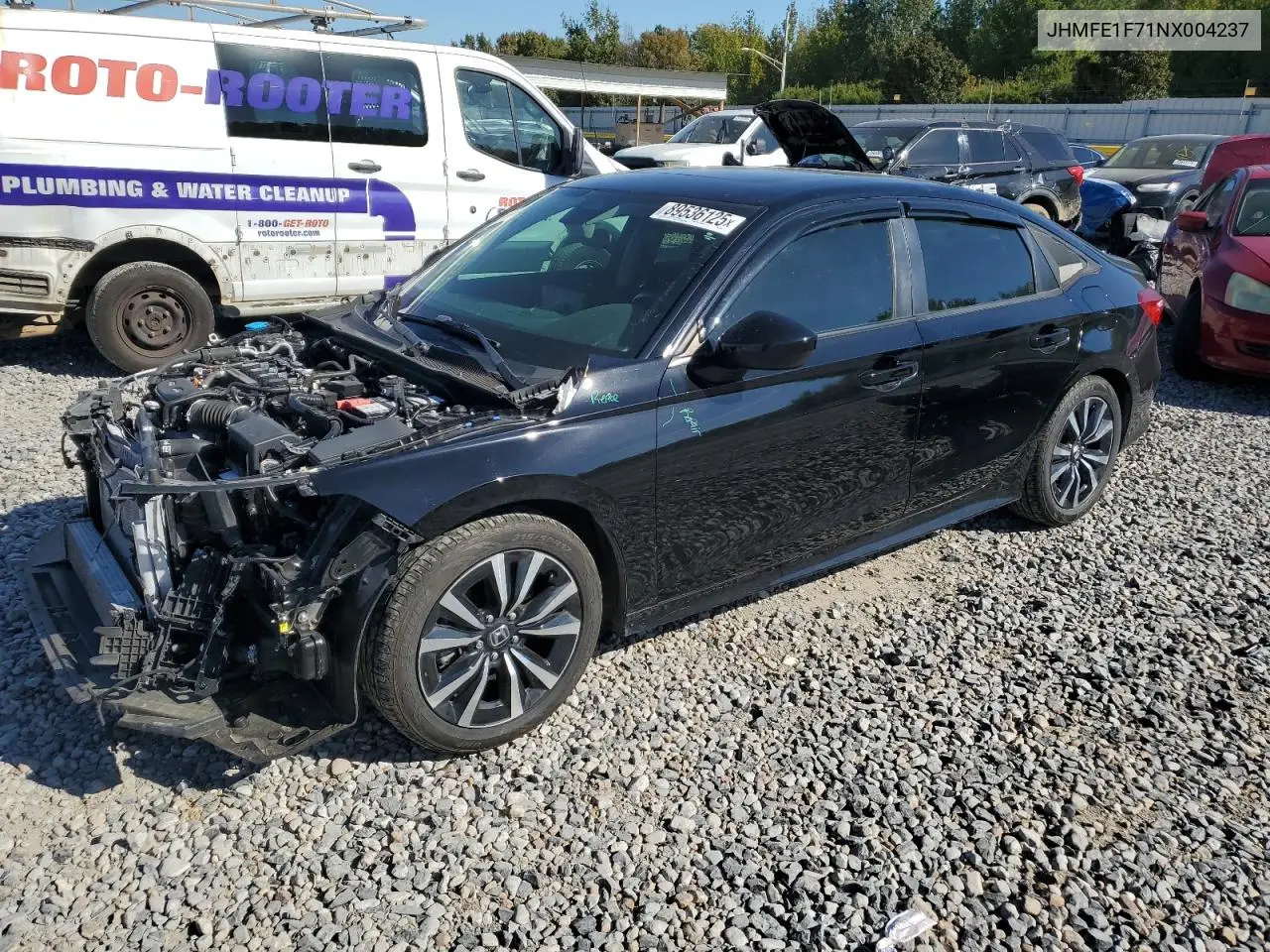 JHMFE1F71NX004237 2022 Honda Civic Ex