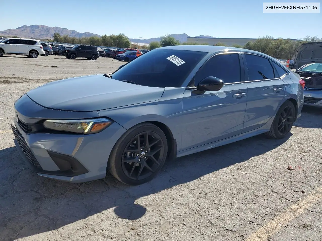 2HGFE2F5XNH571106 2022 Honda Civic Sport