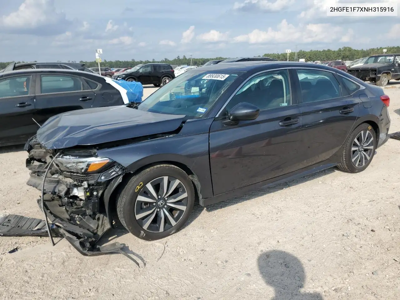 2HGFE1F7XNH315916 2022 Honda Civic Ex