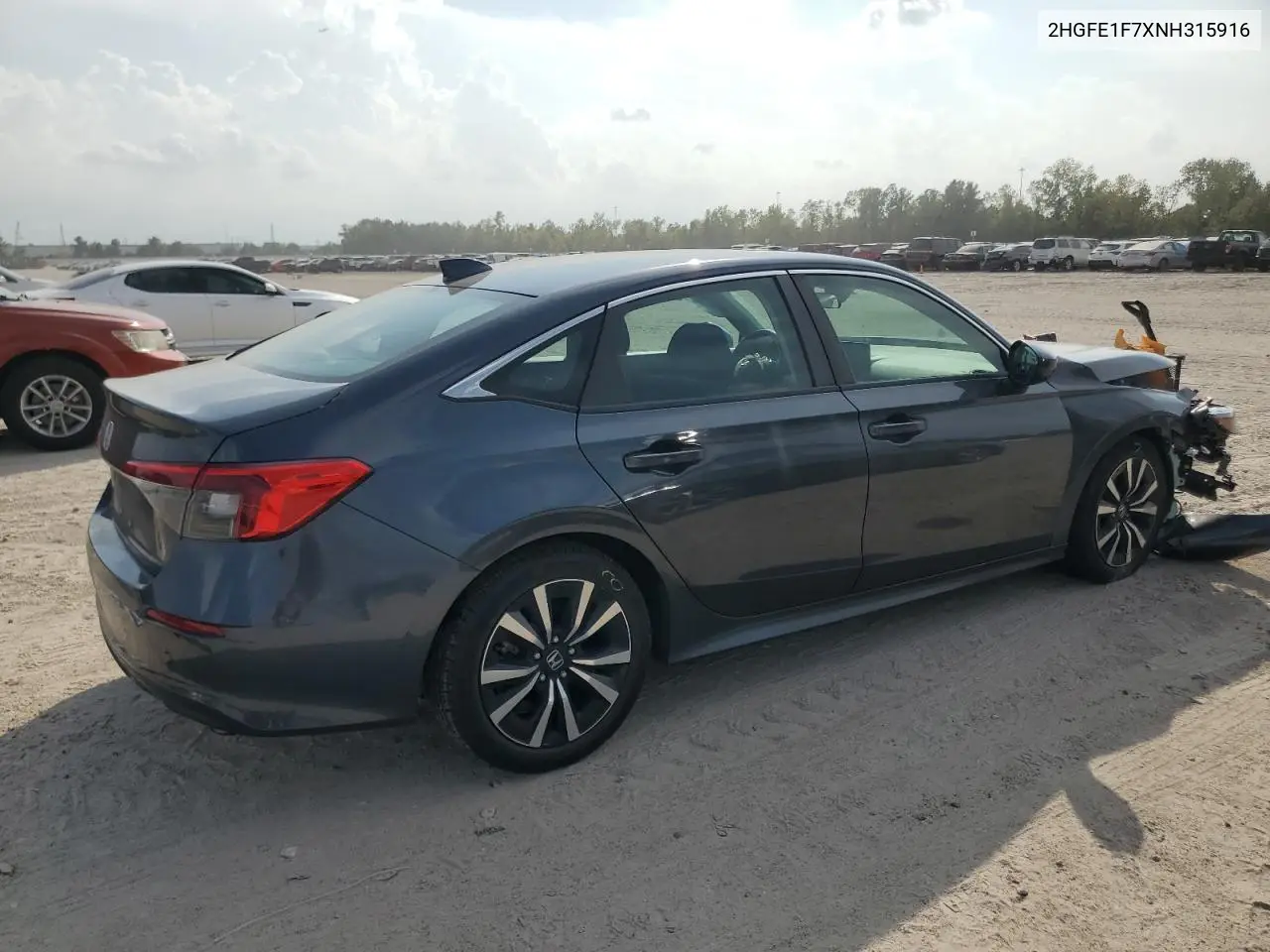 2HGFE1F7XNH315916 2022 Honda Civic Ex