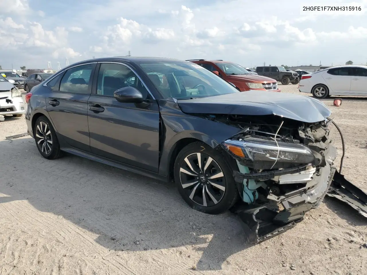 2HGFE1F7XNH315916 2022 Honda Civic Ex