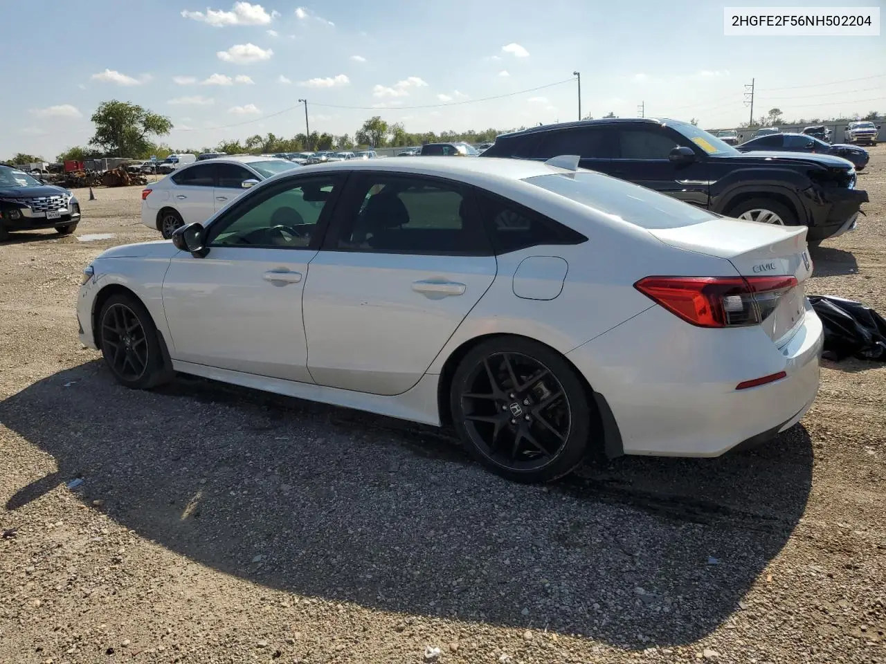 2HGFE2F56NH502204 2022 Honda Civic Sport