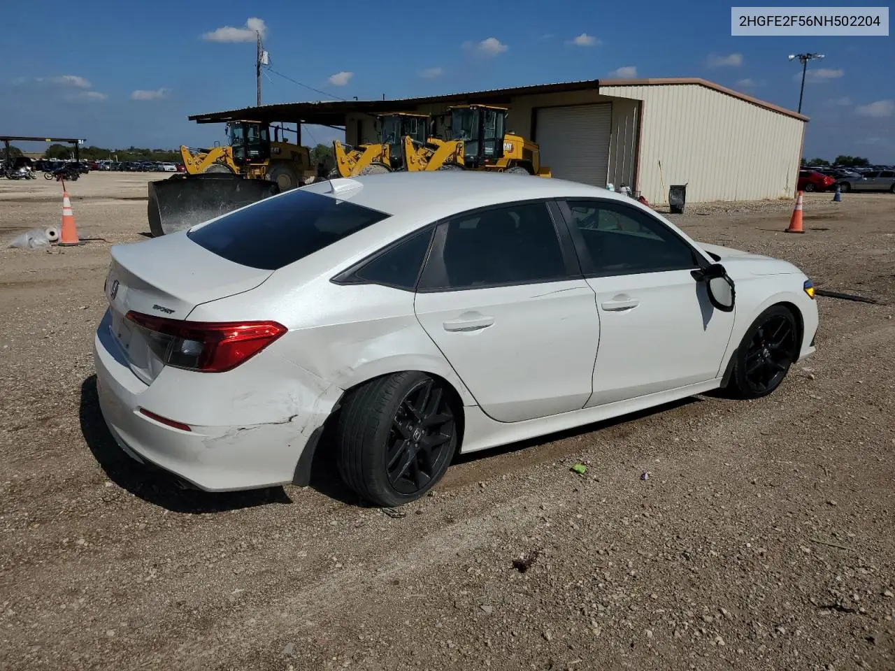 2HGFE2F56NH502204 2022 Honda Civic Sport