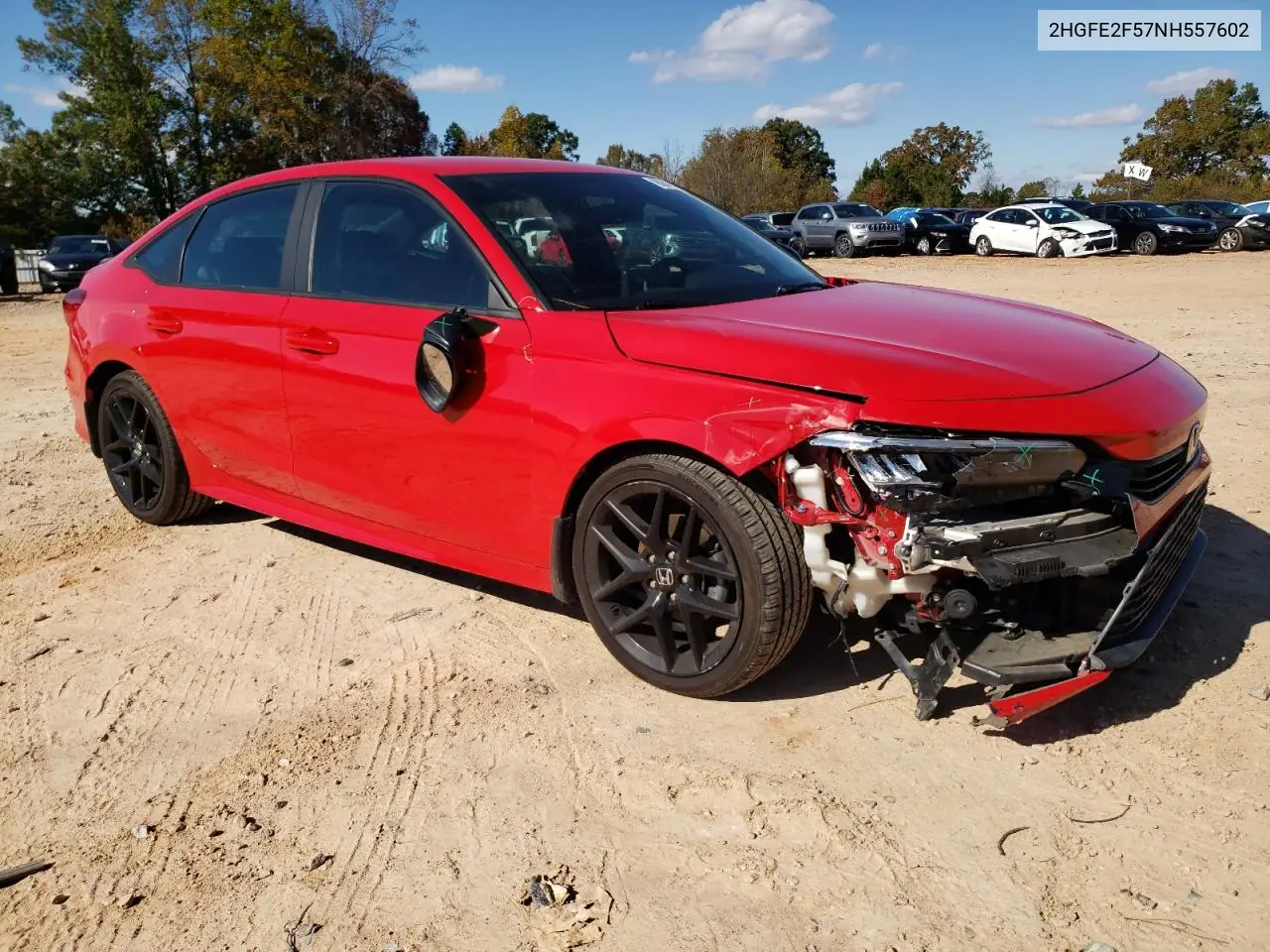 2HGFE2F57NH557602 2022 Honda Civic Sport