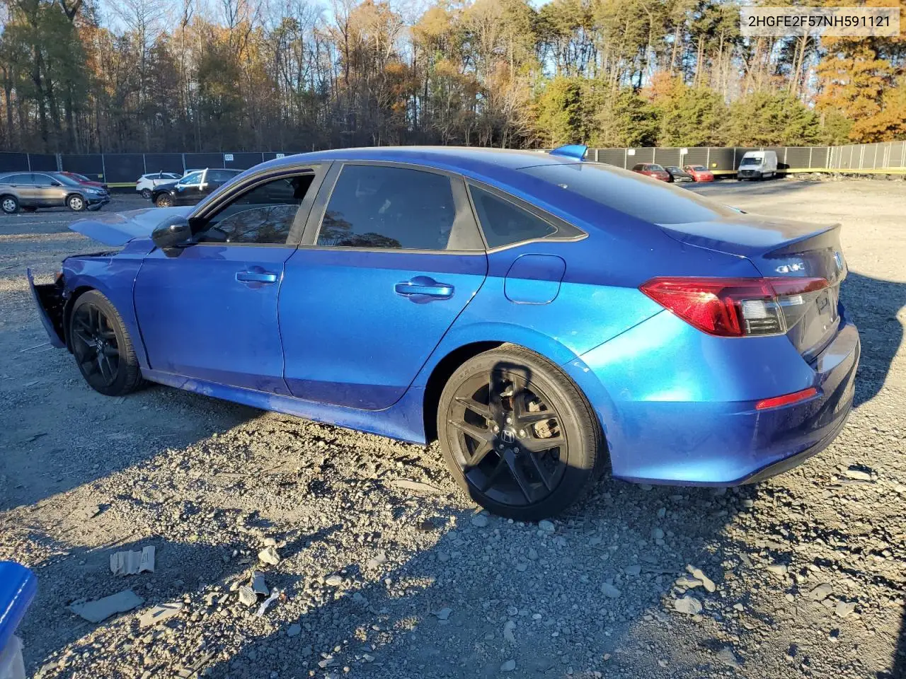 2HGFE2F57NH591121 2022 Honda Civic Sport