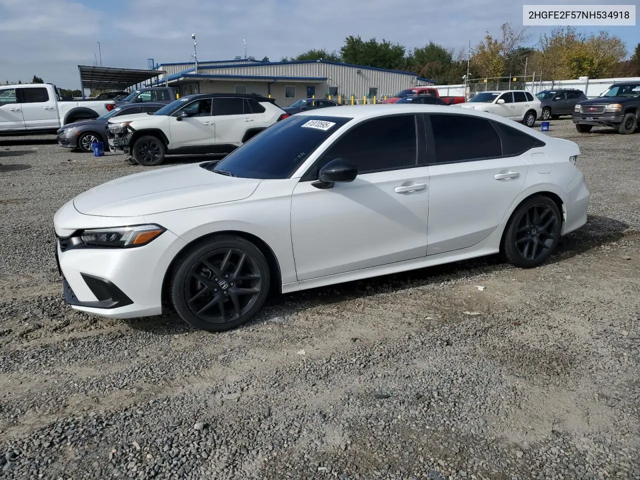 2HGFE2F57NH534918 2022 Honda Civic Sport