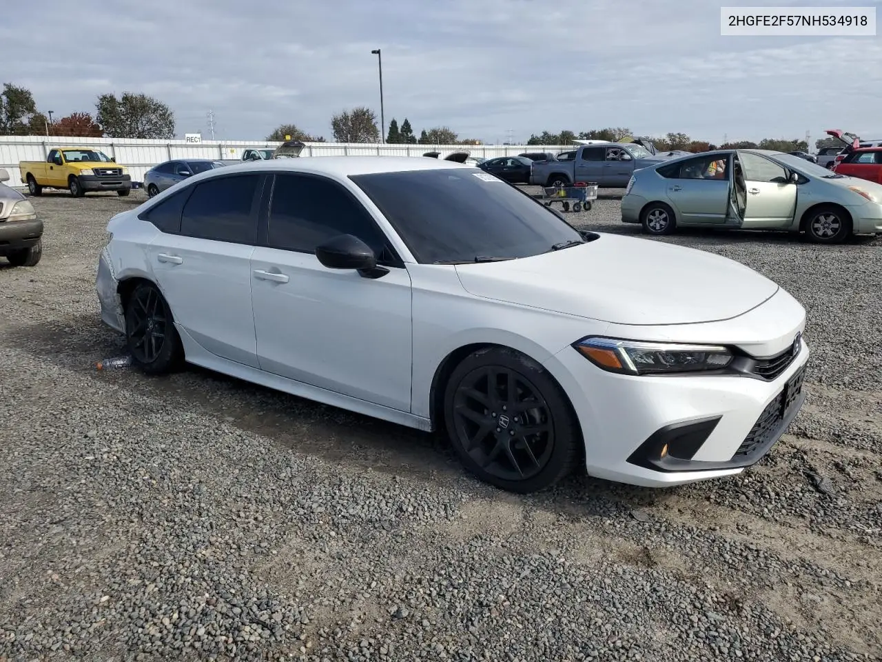 2HGFE2F57NH534918 2022 Honda Civic Sport