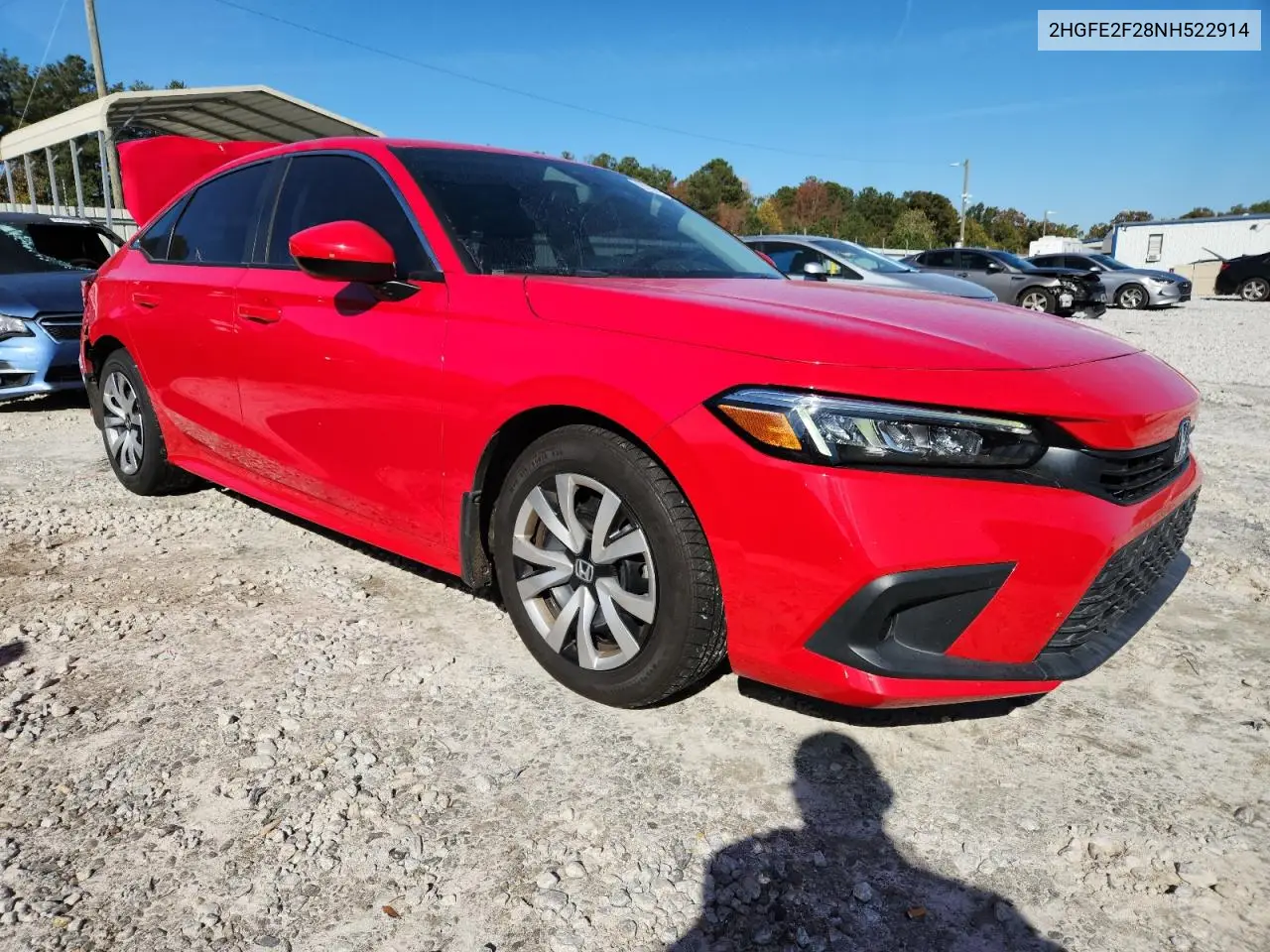 2HGFE2F28NH522914 2022 Honda Civic Lx
