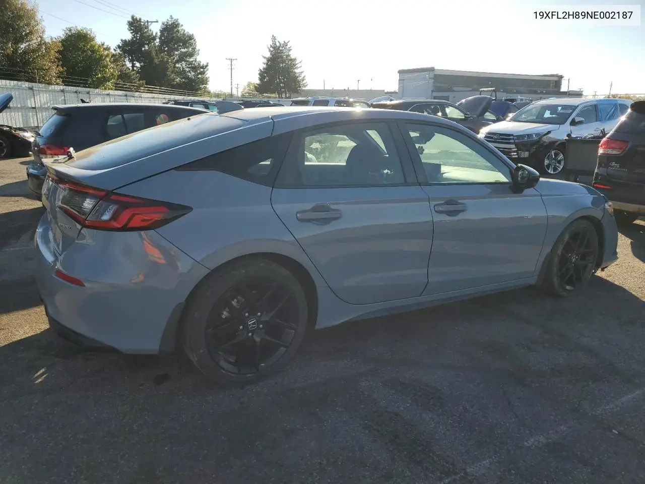 19XFL2H89NE002187 2022 Honda Civic Sport