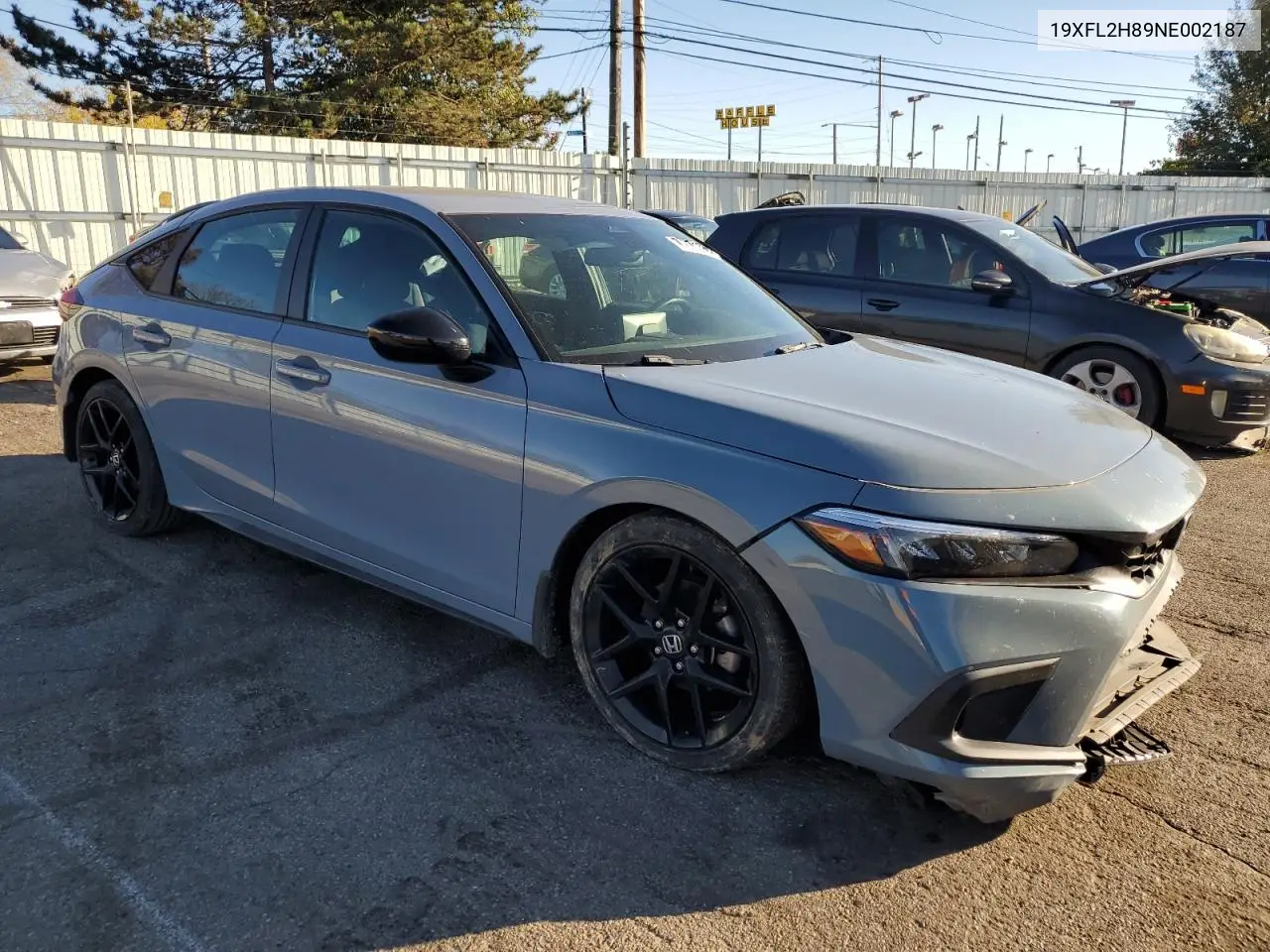 19XFL2H89NE002187 2022 Honda Civic Sport