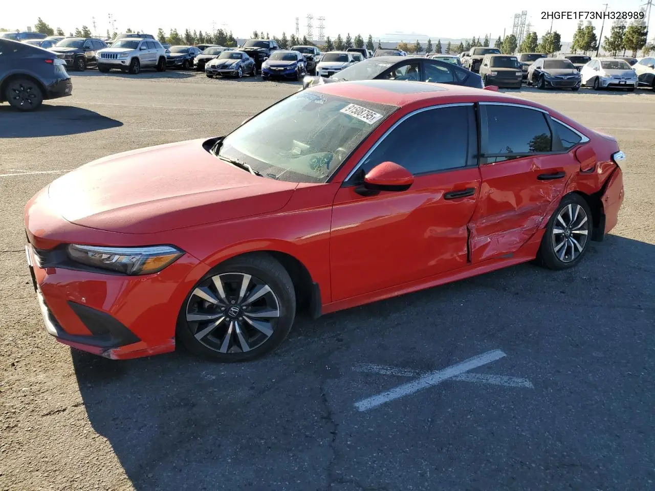 2HGFE1F73NH328989 2022 Honda Civic Ex