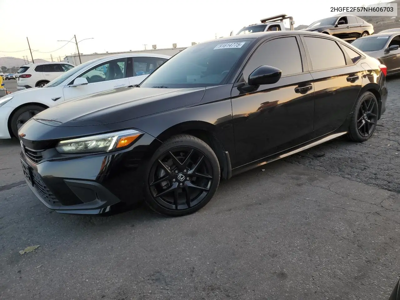 2HGFE2F57NH606703 2022 Honda Civic Sport