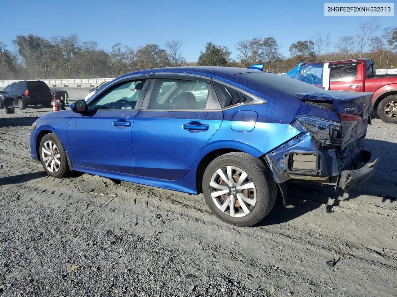 2HGFE2F2XNH532313 2022 Honda Civic Lx