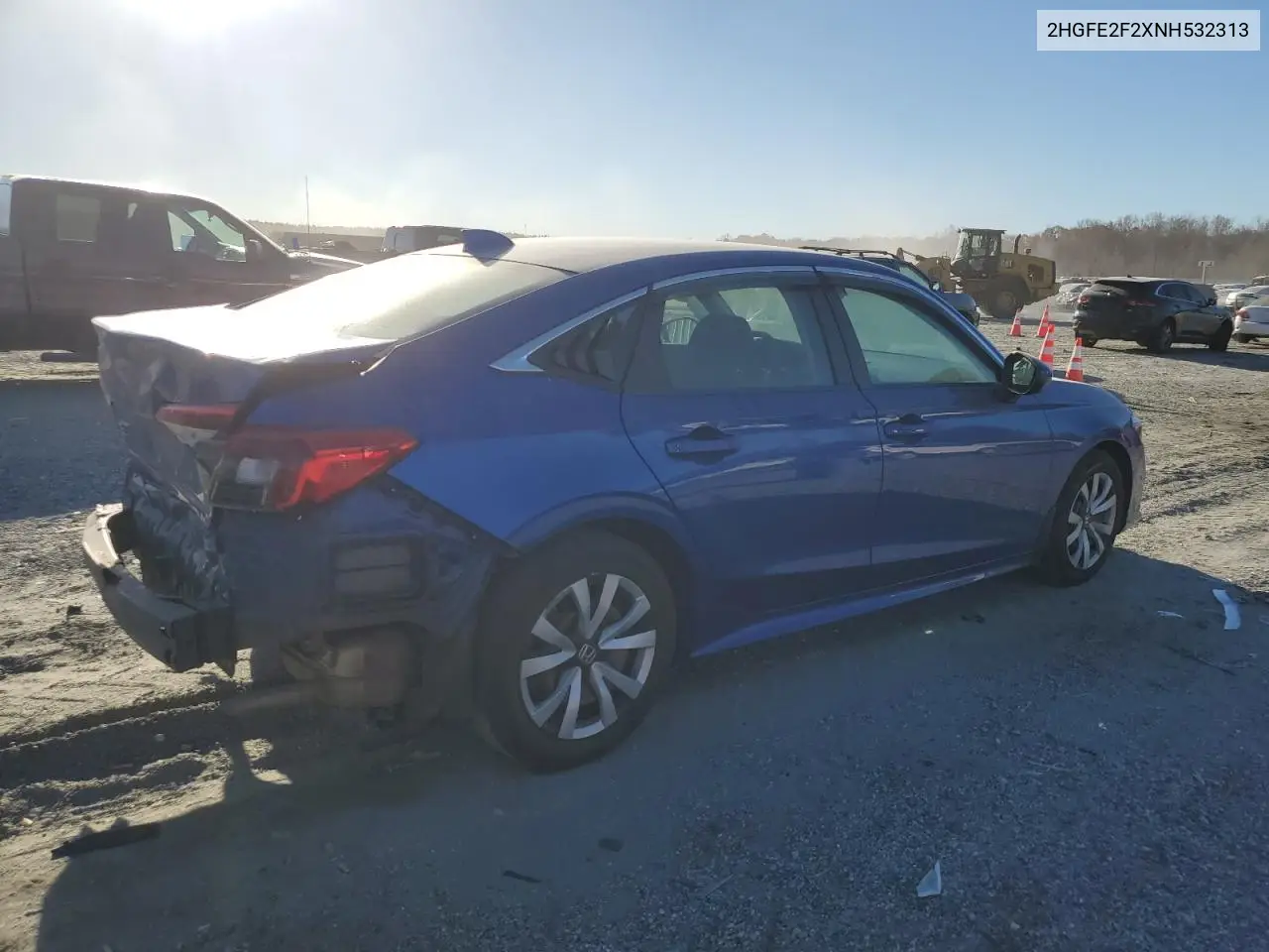 2HGFE2F2XNH532313 2022 Honda Civic Lx