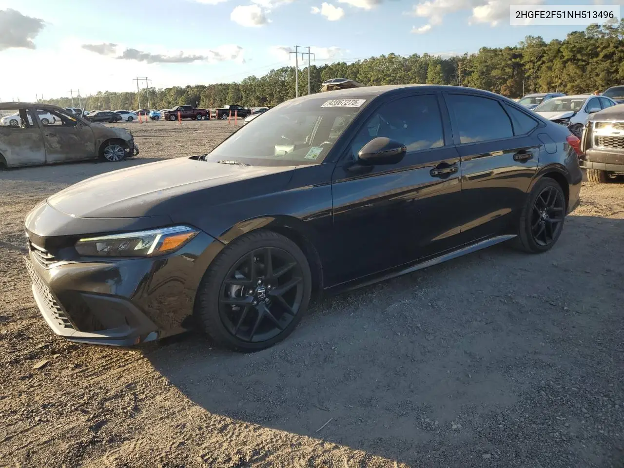 2HGFE2F51NH513496 2022 Honda Civic Sport