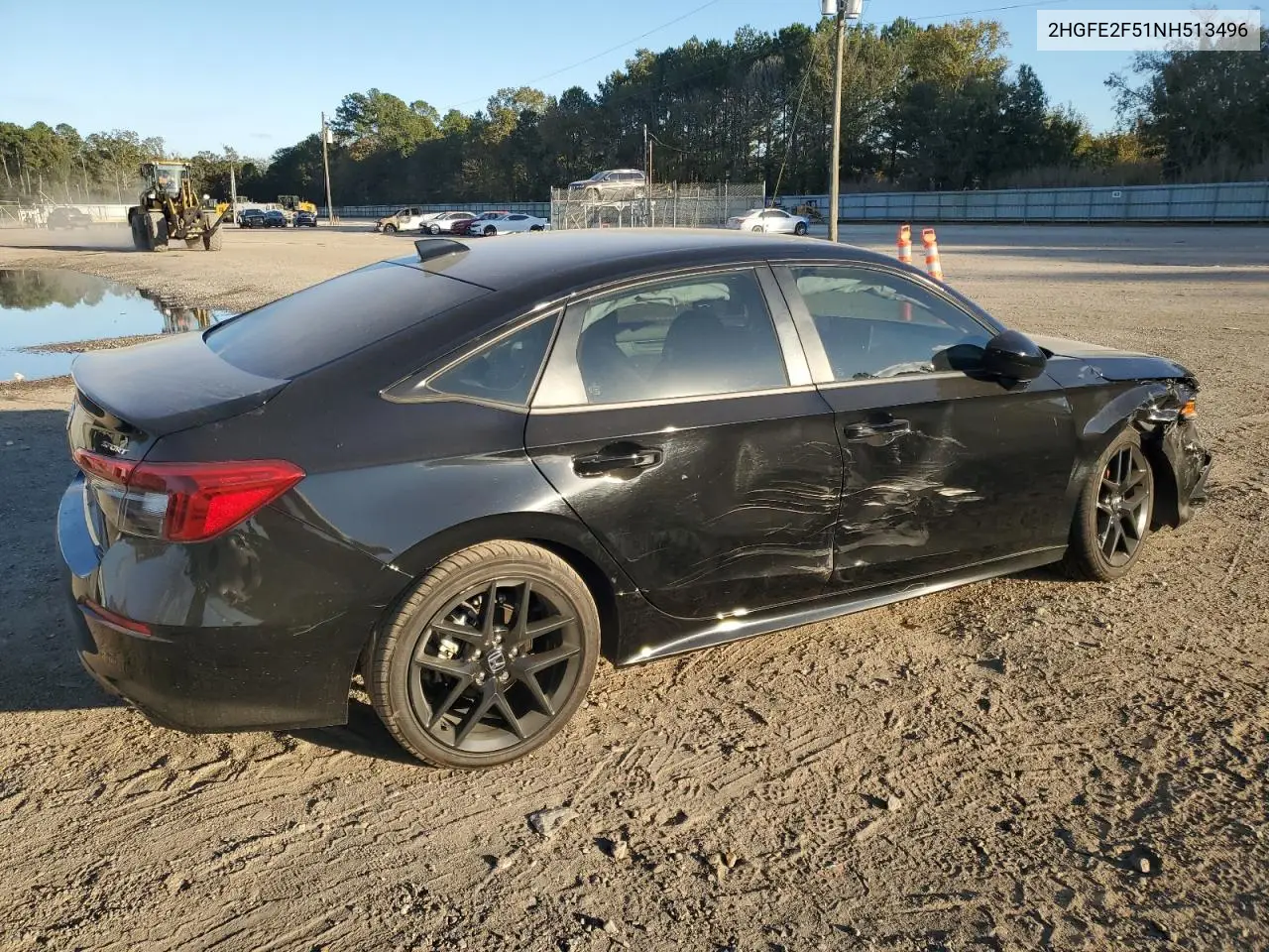 2HGFE2F51NH513496 2022 Honda Civic Sport