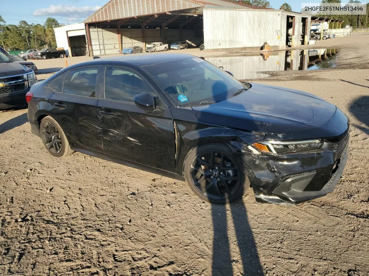 2HGFE2F51NH513496 2022 Honda Civic Sport