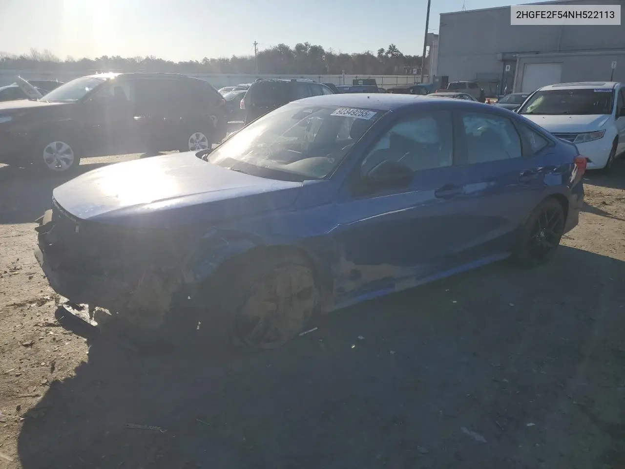 2HGFE2F54NH522113 2022 Honda Civic Sport
