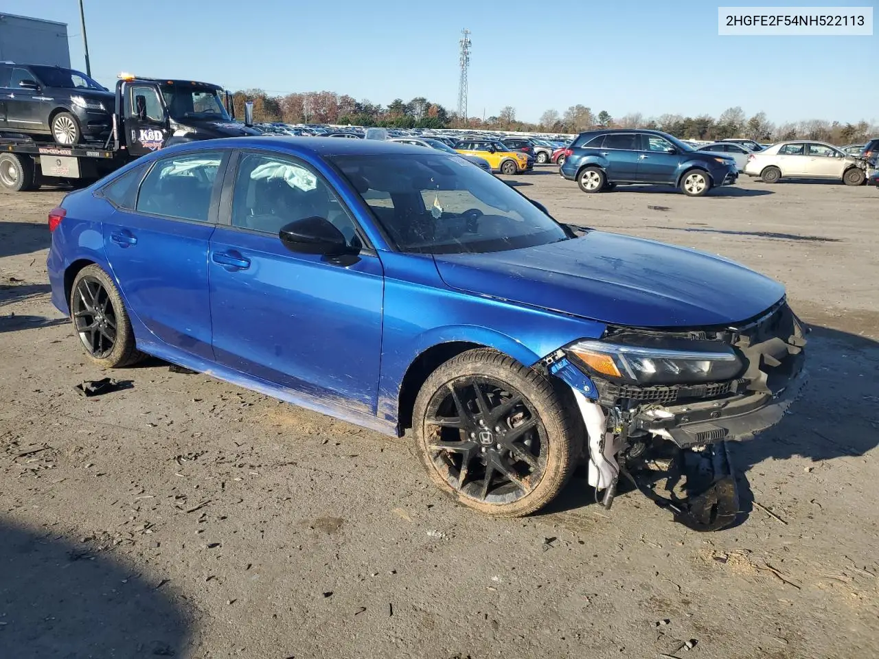 2HGFE2F54NH522113 2022 Honda Civic Sport