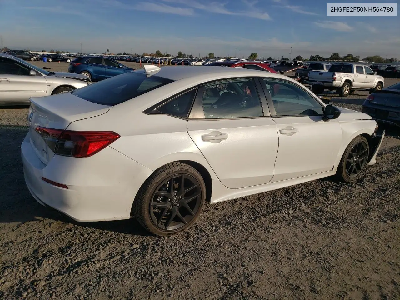 2HGFE2F50NH564780 2022 Honda Civic Sport