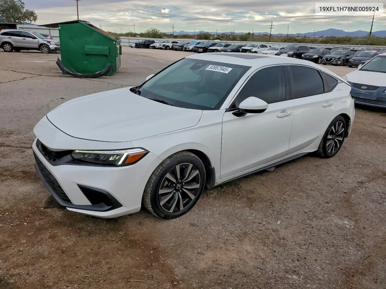 19XFL1H78NE005924 2022 Honda Civic Exl
