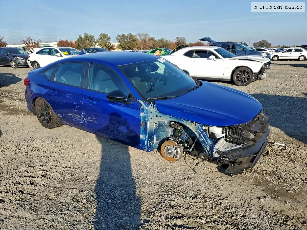 2HGFE2F52NH556552 2022 Honda Civic Sport