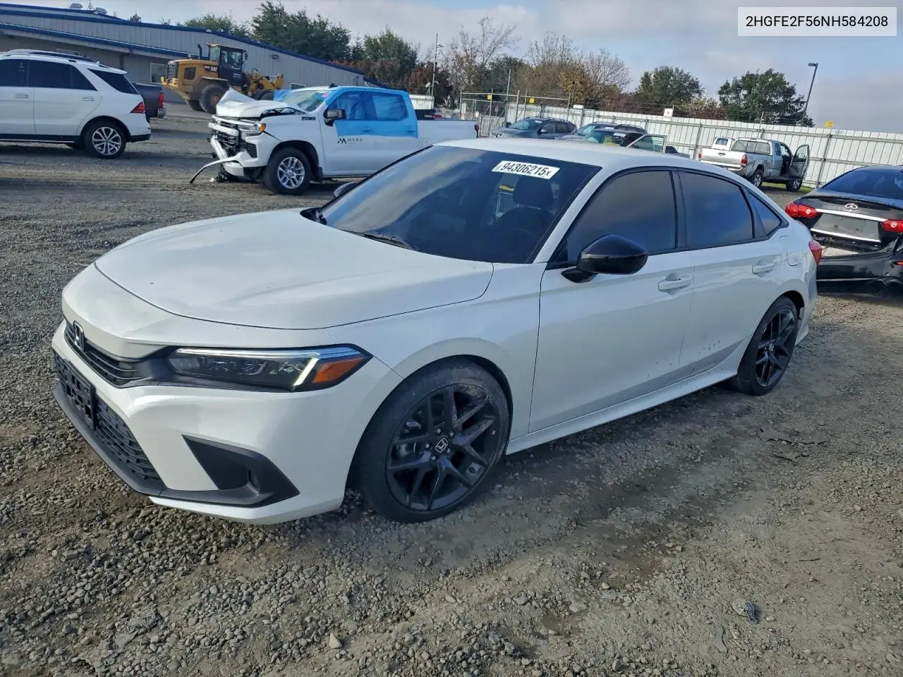 2HGFE2F56NH584208 2022 Honda Civic Sport