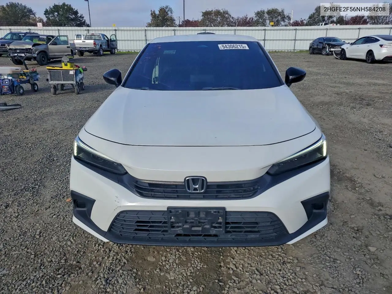 2HGFE2F56NH584208 2022 Honda Civic Sport