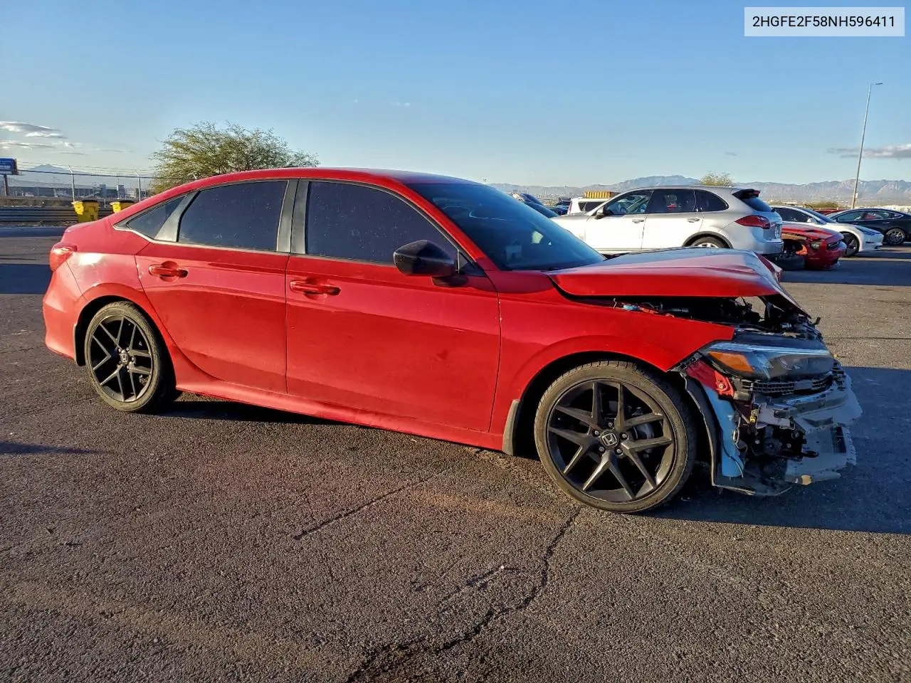 2HGFE2F58NH596411 2022 Honda Civic Sport