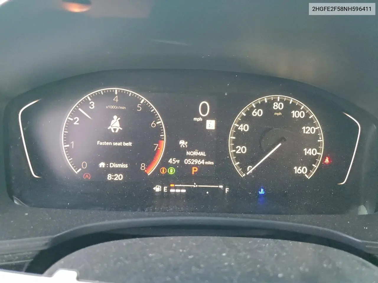 2HGFE2F58NH596411 2022 Honda Civic Sport