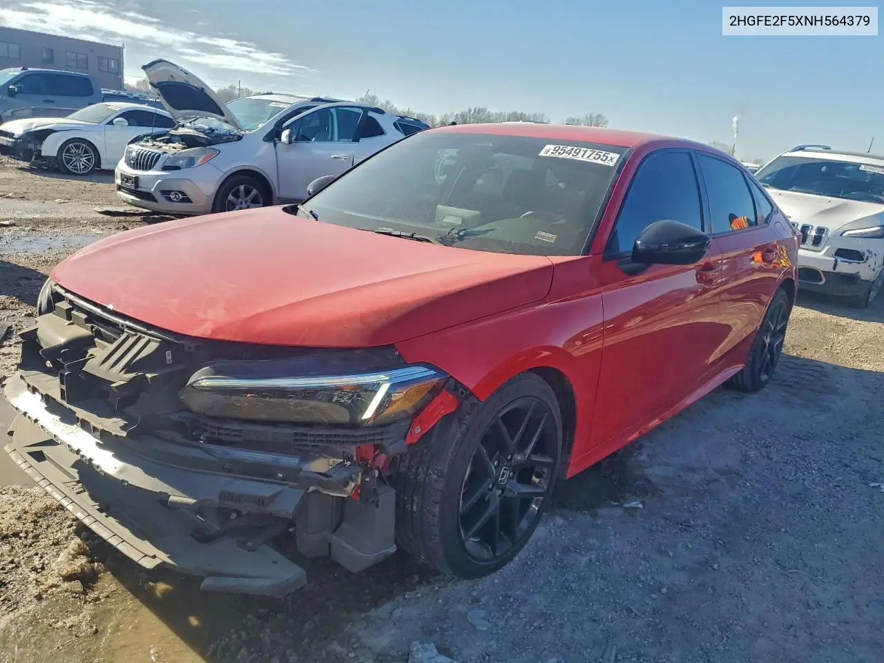 2HGFE2F5XNH564379 2022 Honda Civic Sport