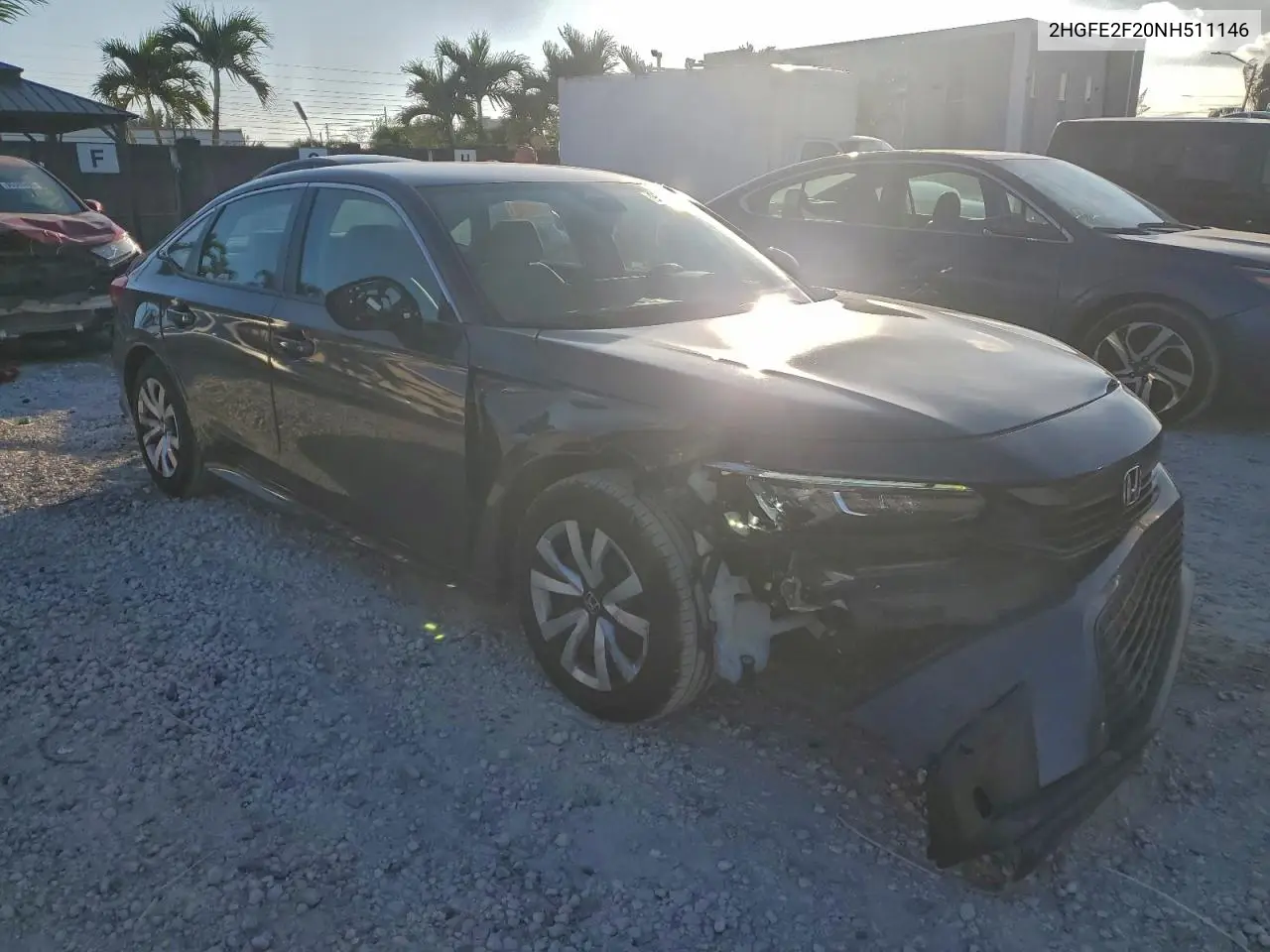 2HGFE2F20NH511146 2022 Honda Civic Lx