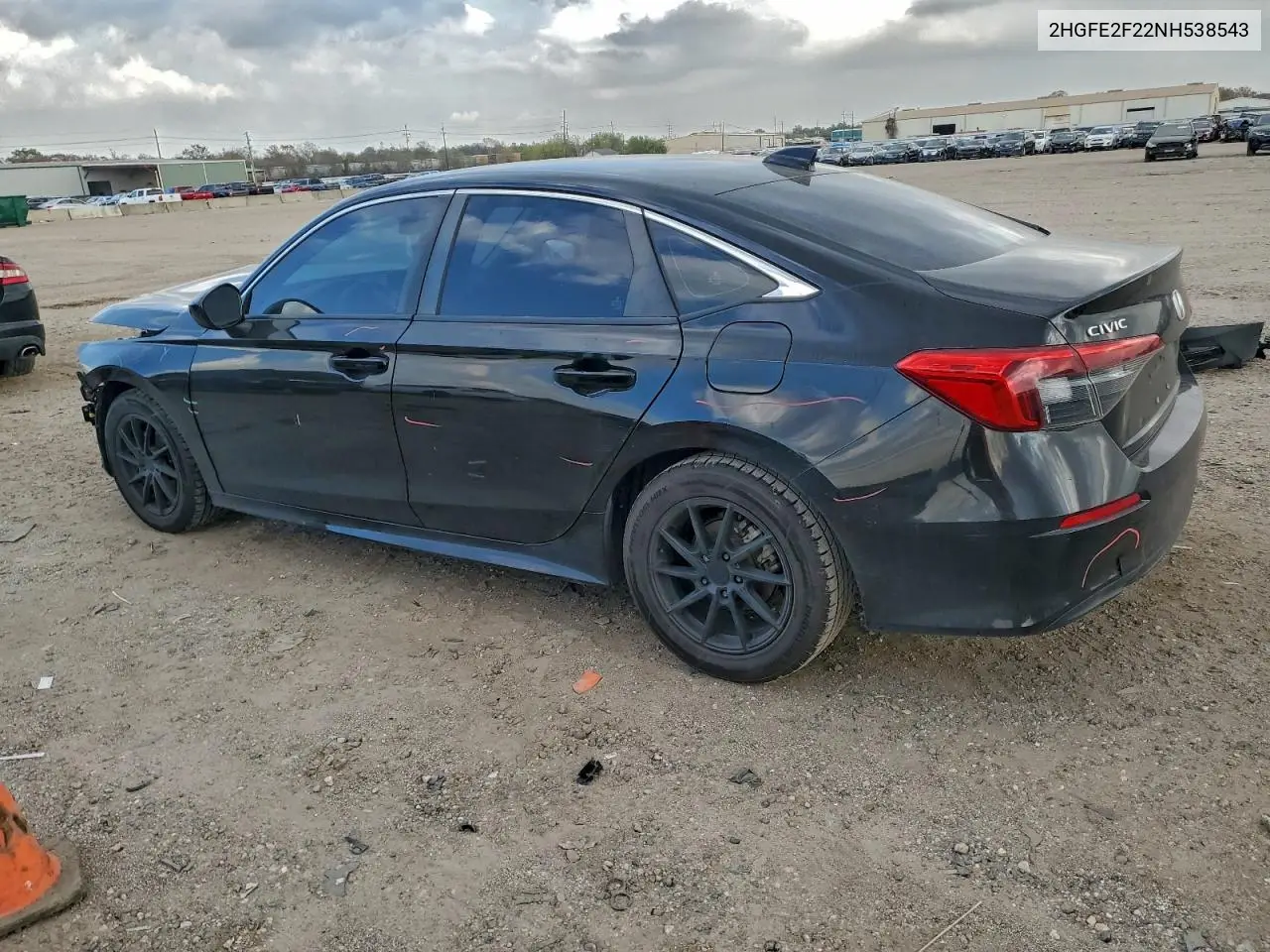2HGFE2F22NH538543 2022 Honda Civic Lx
