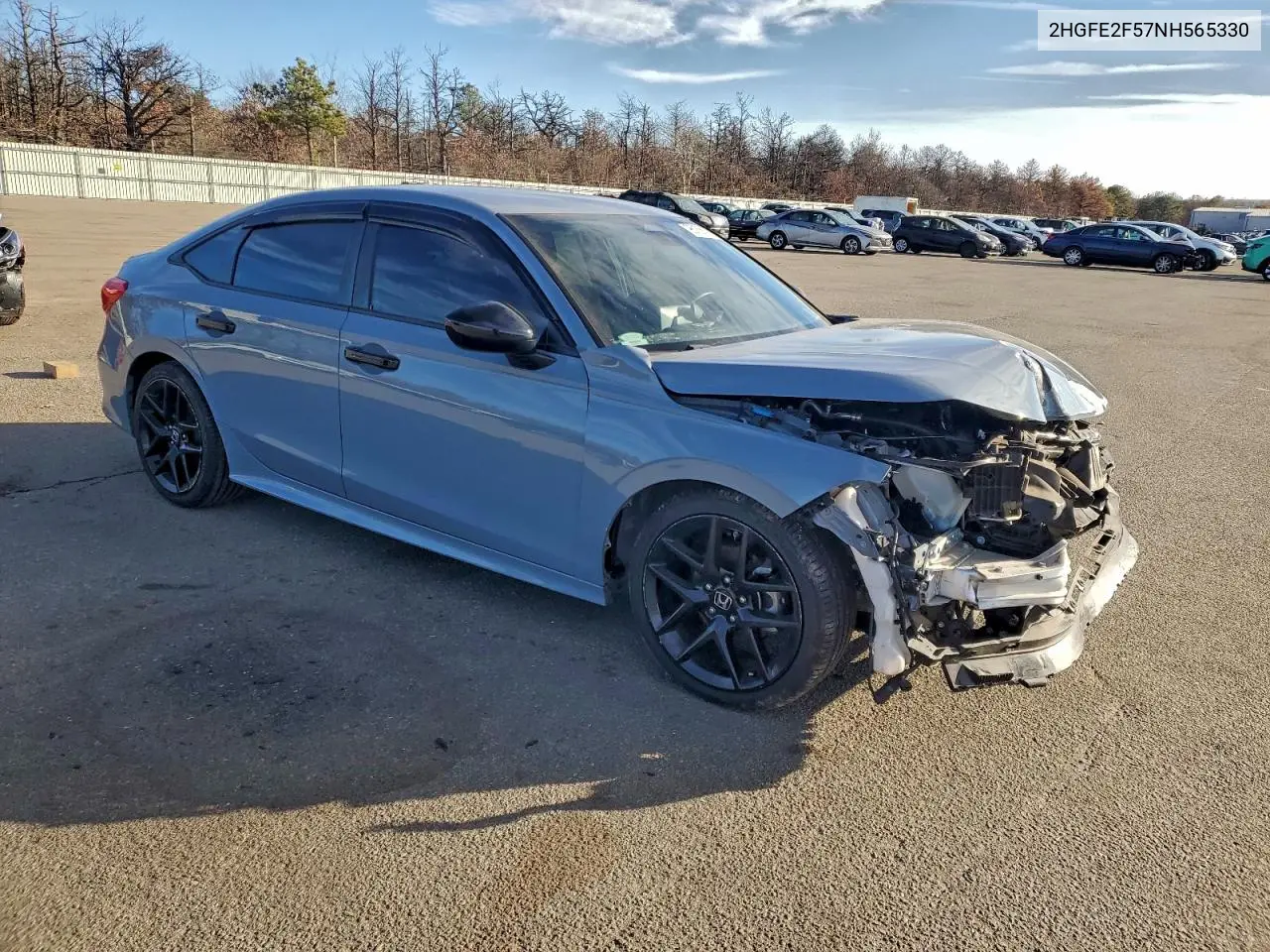 2HGFE2F57NH565330 2022 Honda Civic Sport