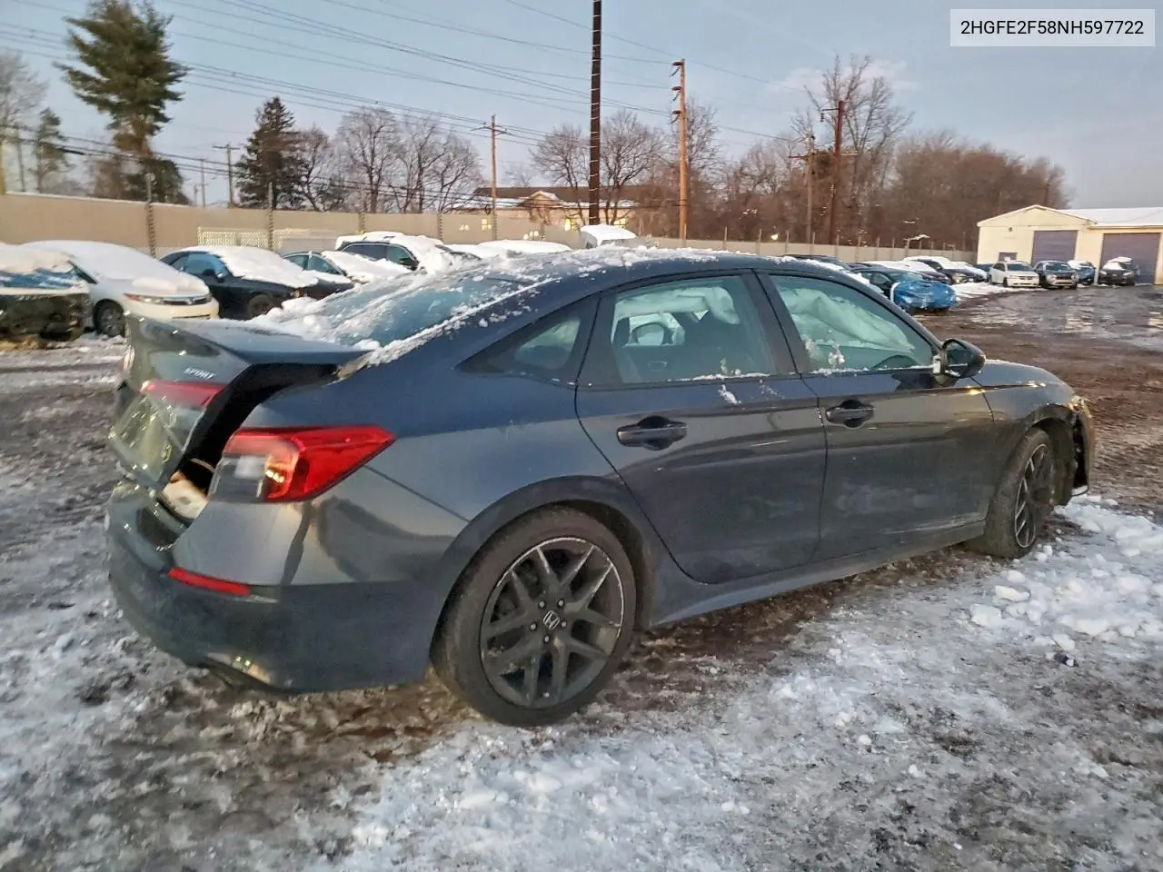 2HGFE2F58NH597722 2022 Honda Civic Sport
